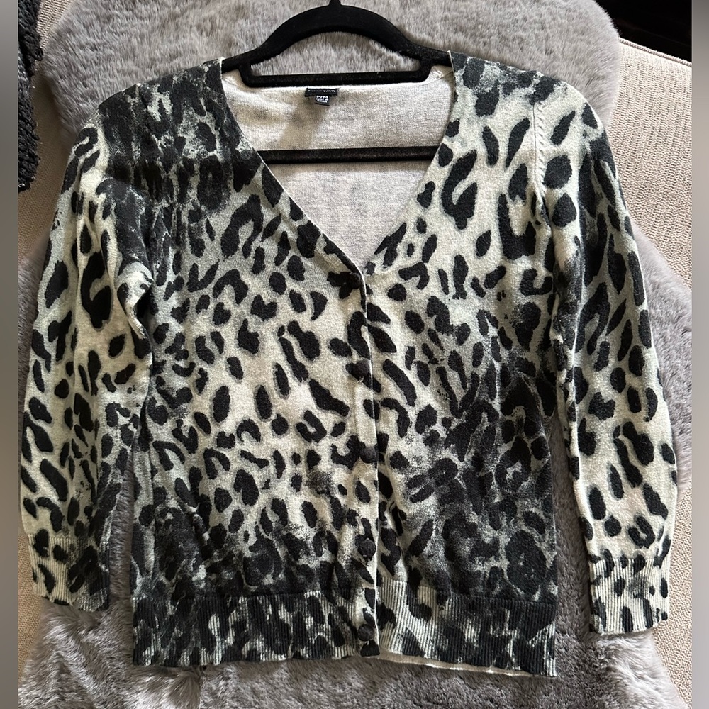 Leopard Print Cardigan- Size M